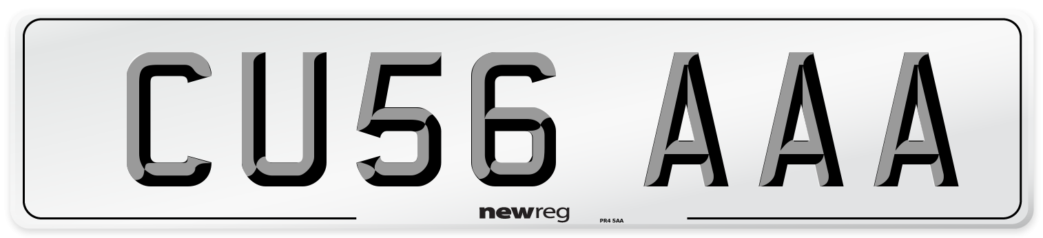 CU56 AAA Number Plate from New Reg